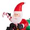 Glitzhome® 11ft. Lighted Inflatable Santa on Tractor Décor